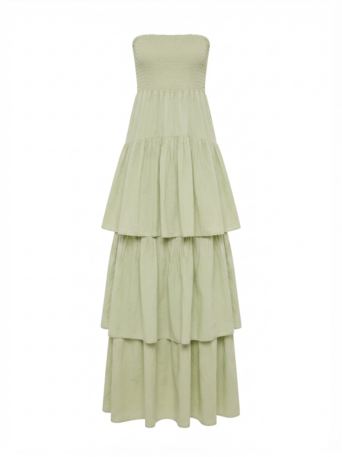 Vestido Folhos Verde