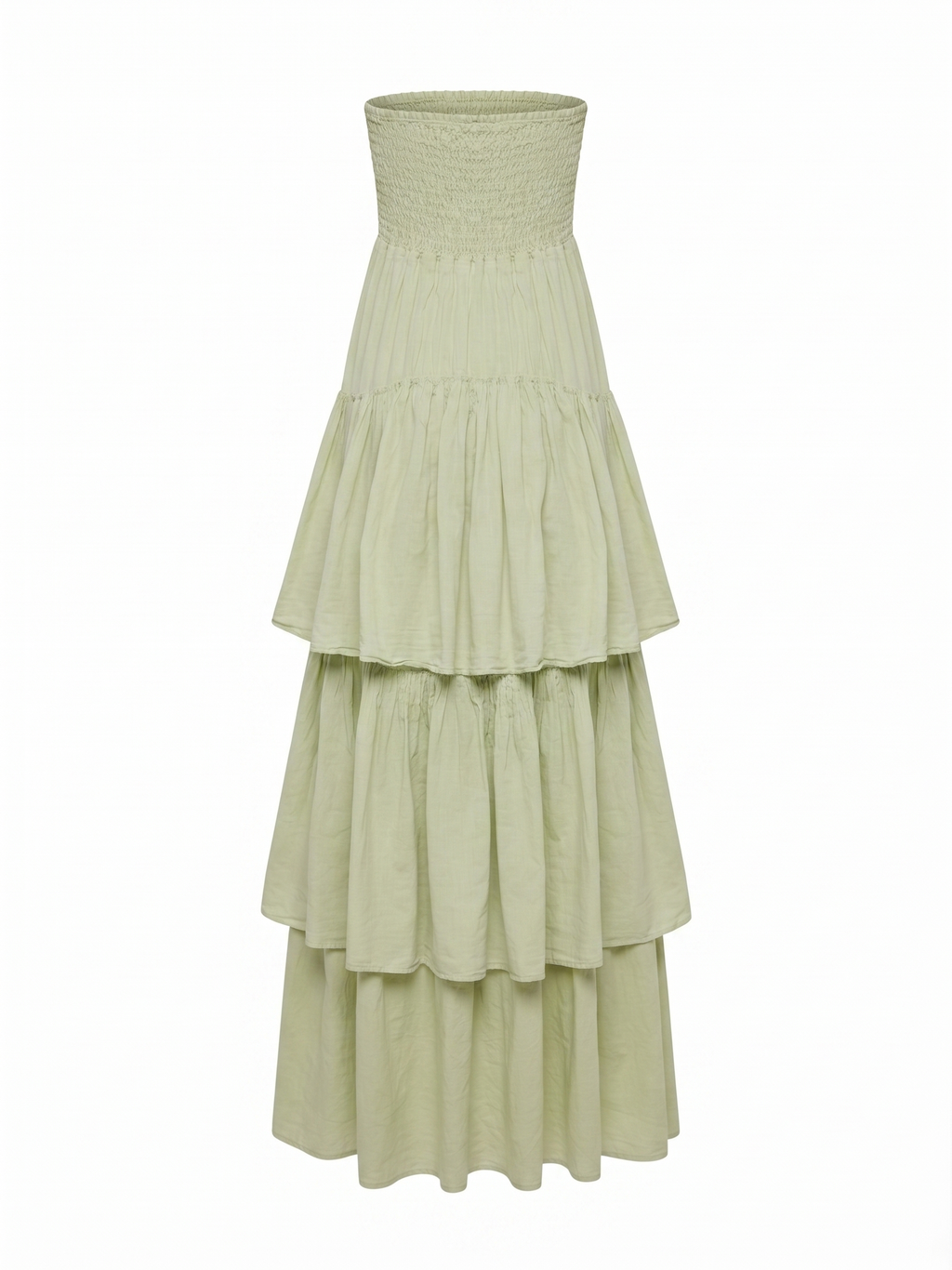Vestido Folhos Verde