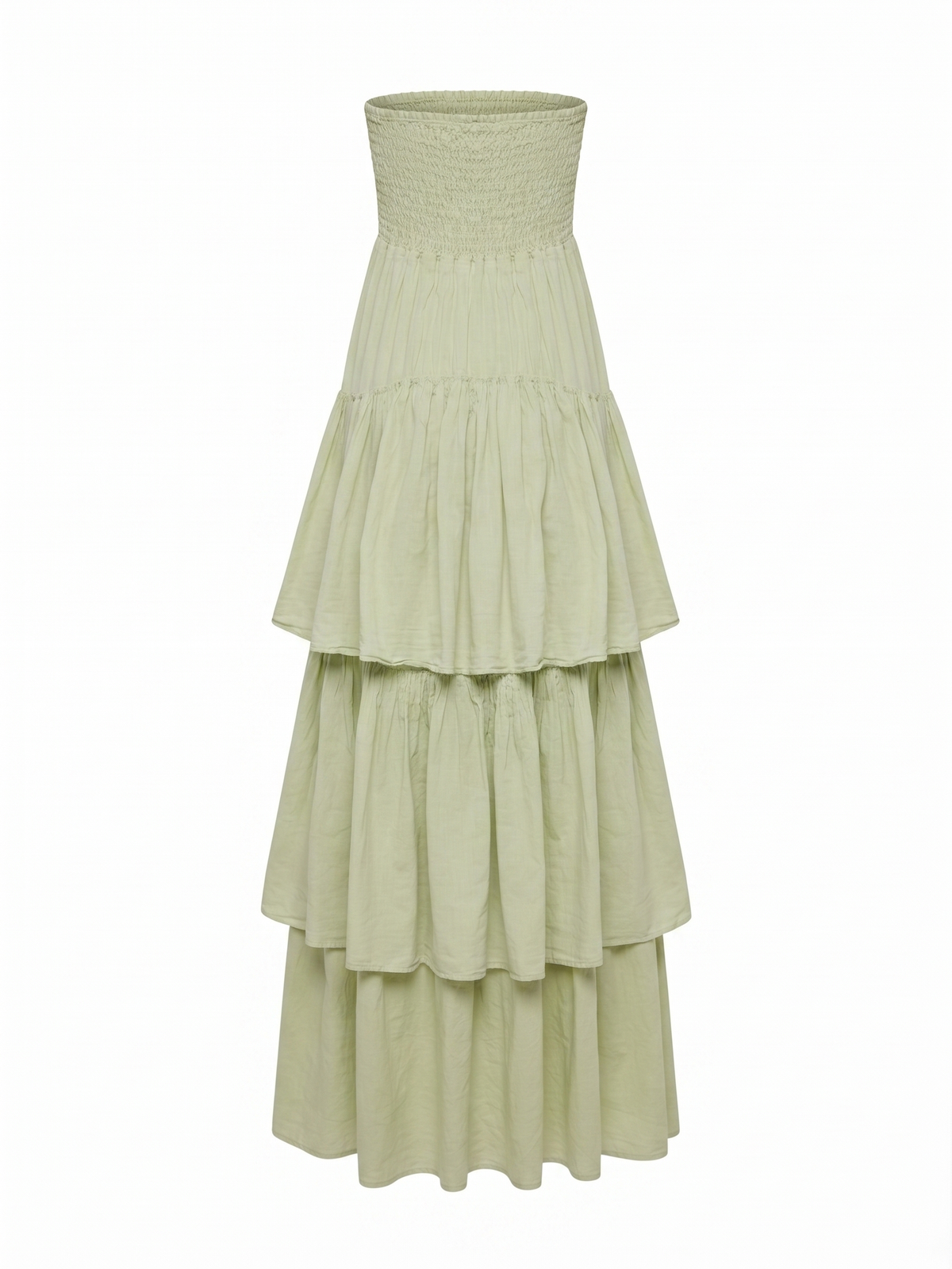 Vestido Folhos Verde