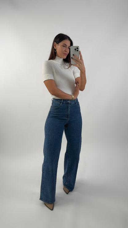 Jeans mit weitem Bein