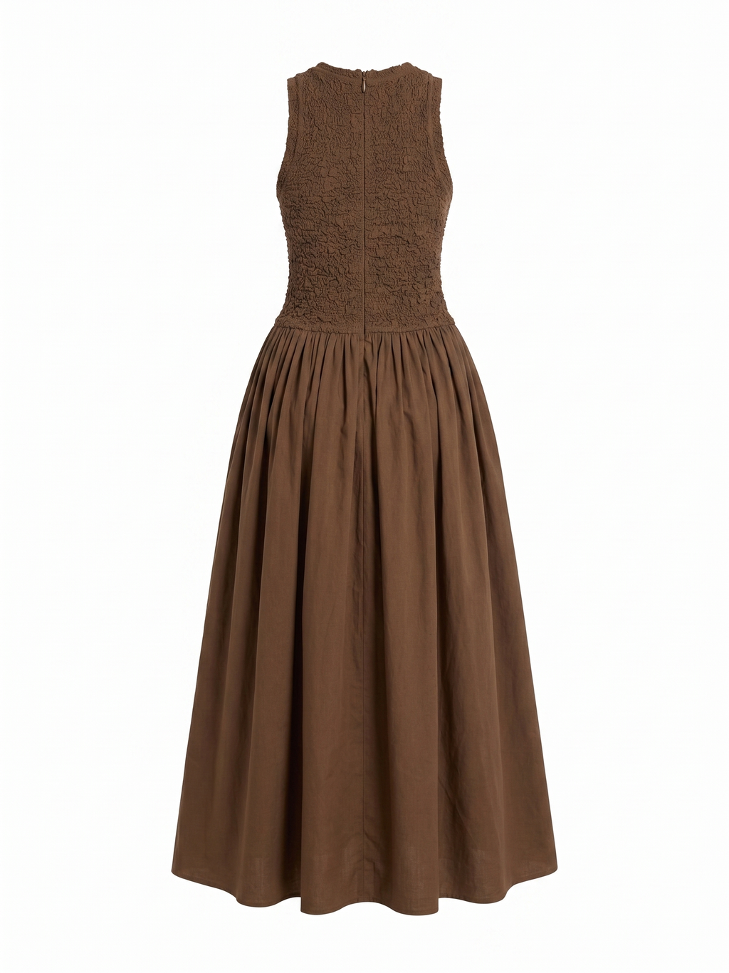 Chocolate Brown Halter Neck Dress