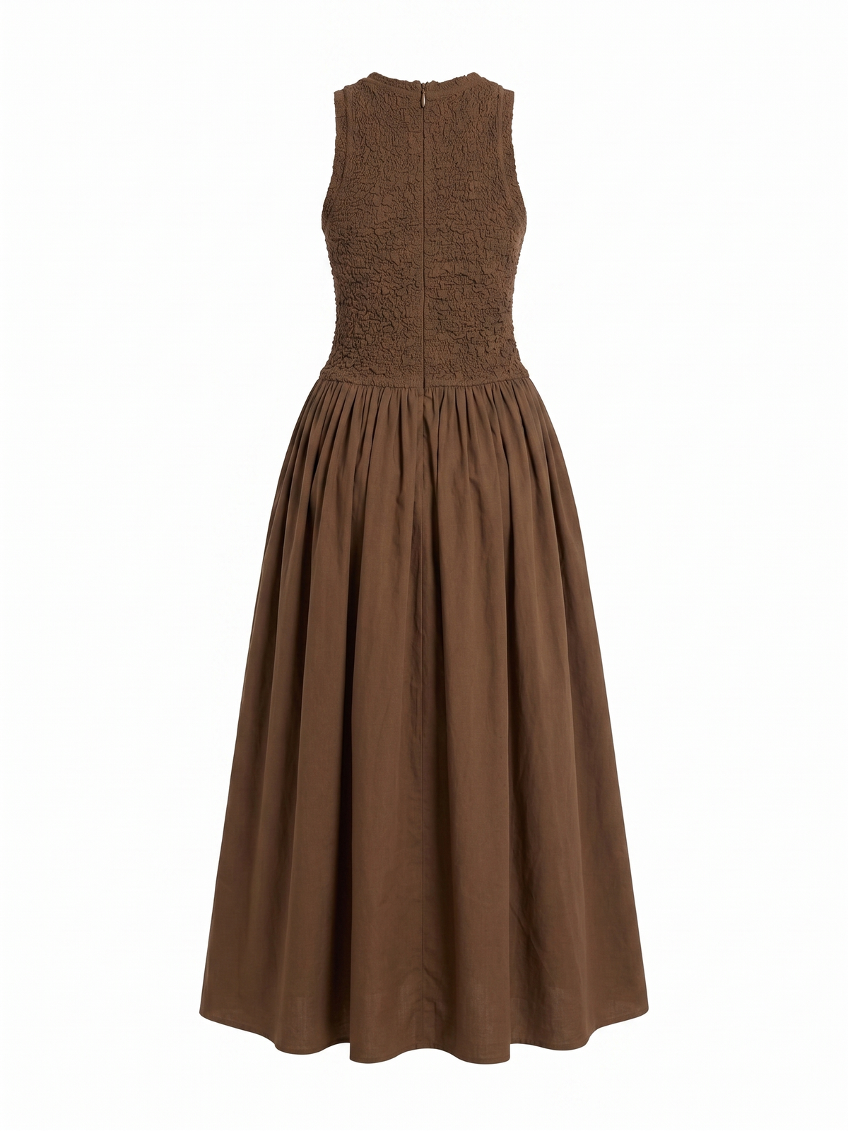 Chocolate Brown Halter Neck Dress