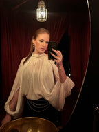 Blusa Manga Recorte Branco