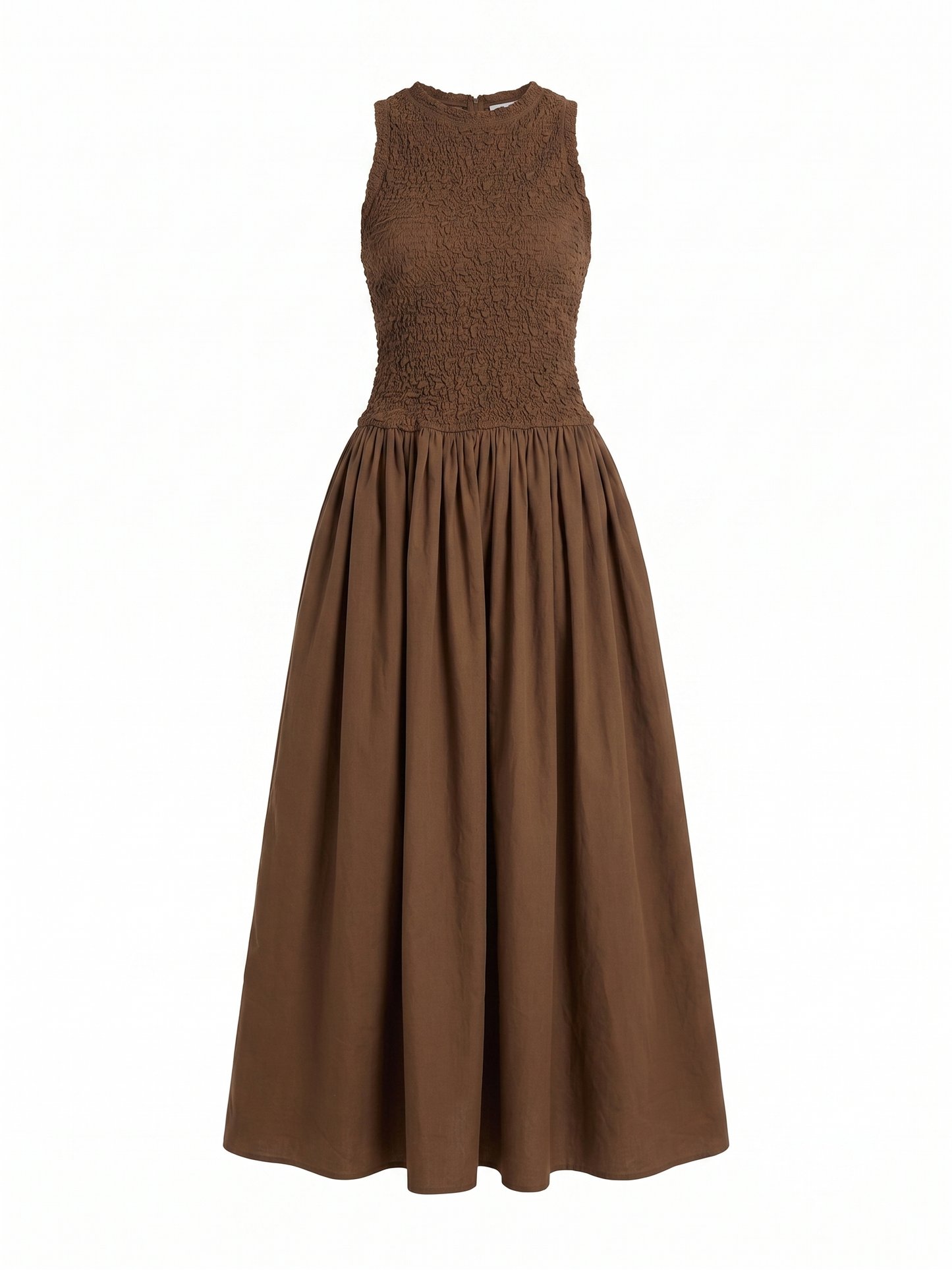 Vestido Castanho Chocolate Decote Halter