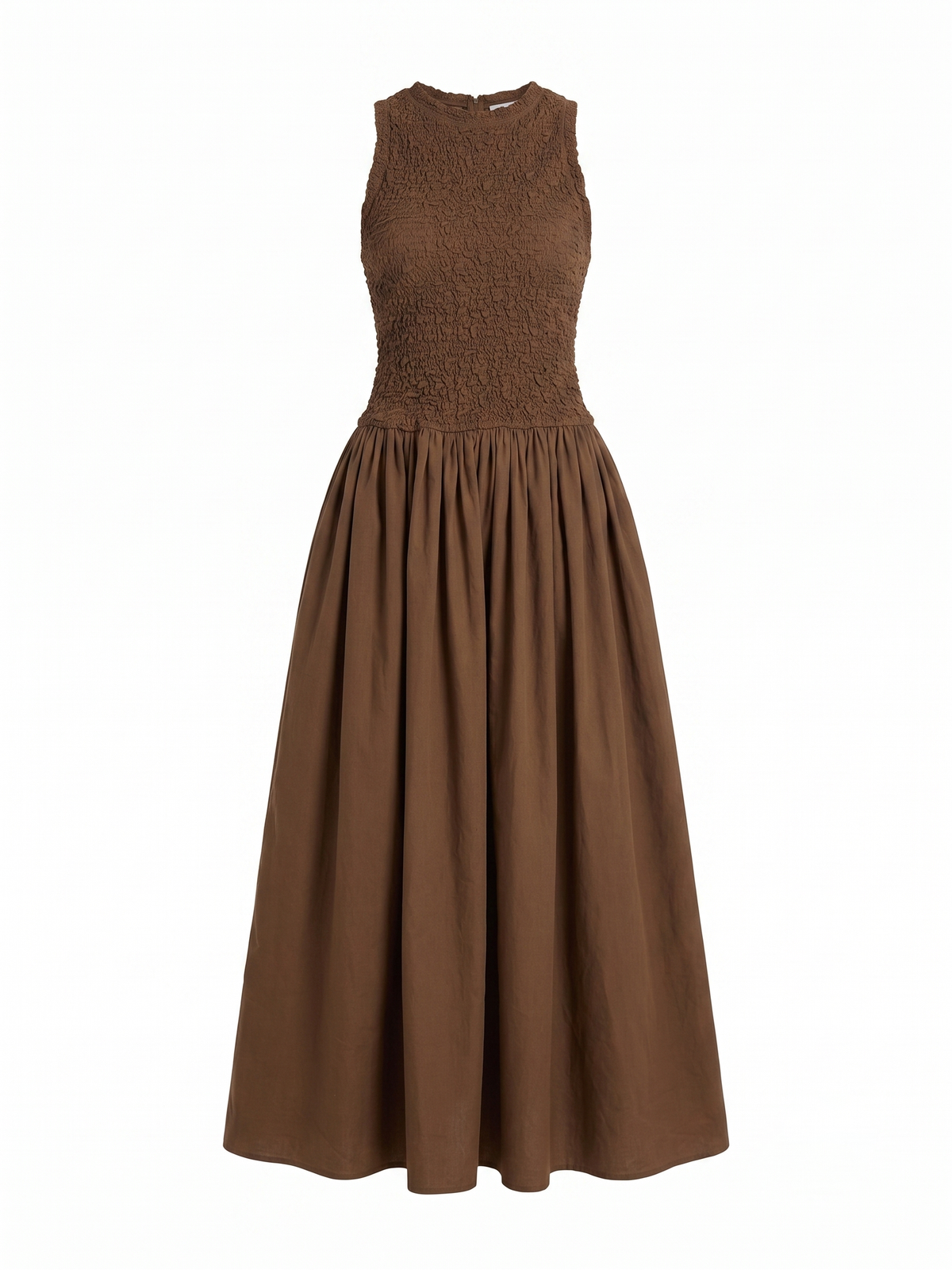 Chocolate Brown Halter Neck Dress