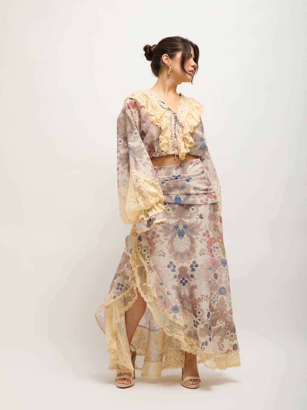 Ensemble de fleurs beiges