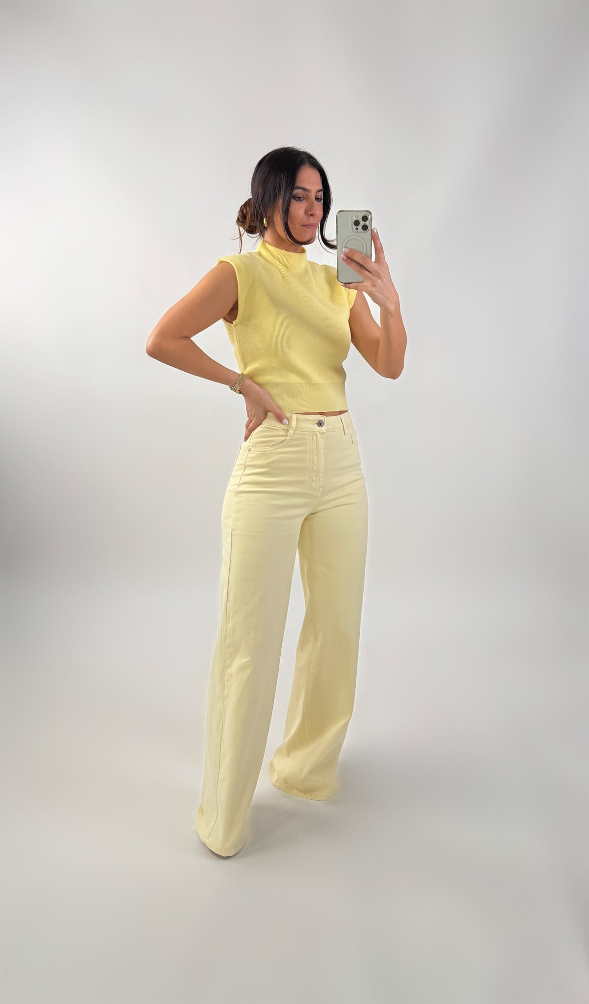 Jeans mit weitem Bein, Denimfarben