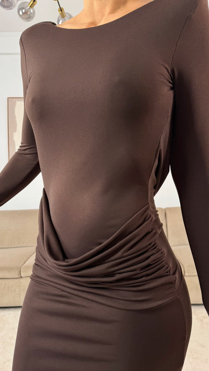 Chocolate Brown Long Dress