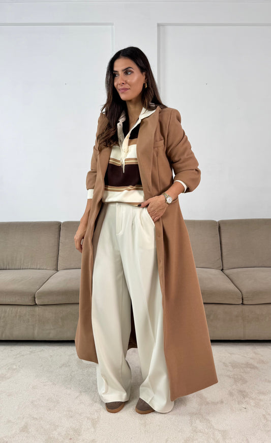 Sobretudo Cintado Camel