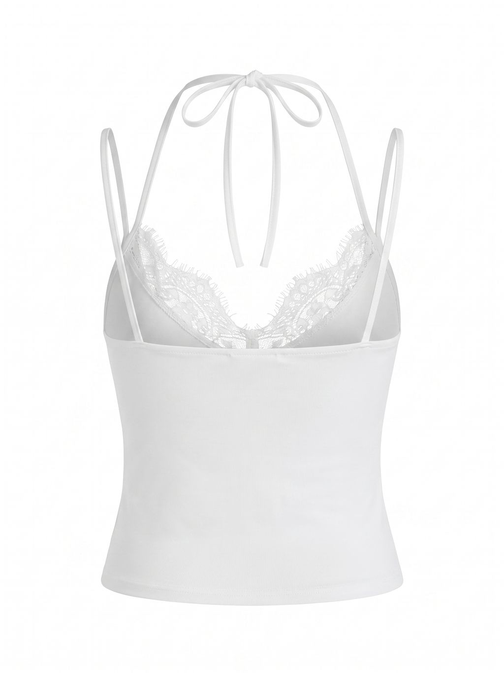 White Lace Detail Top