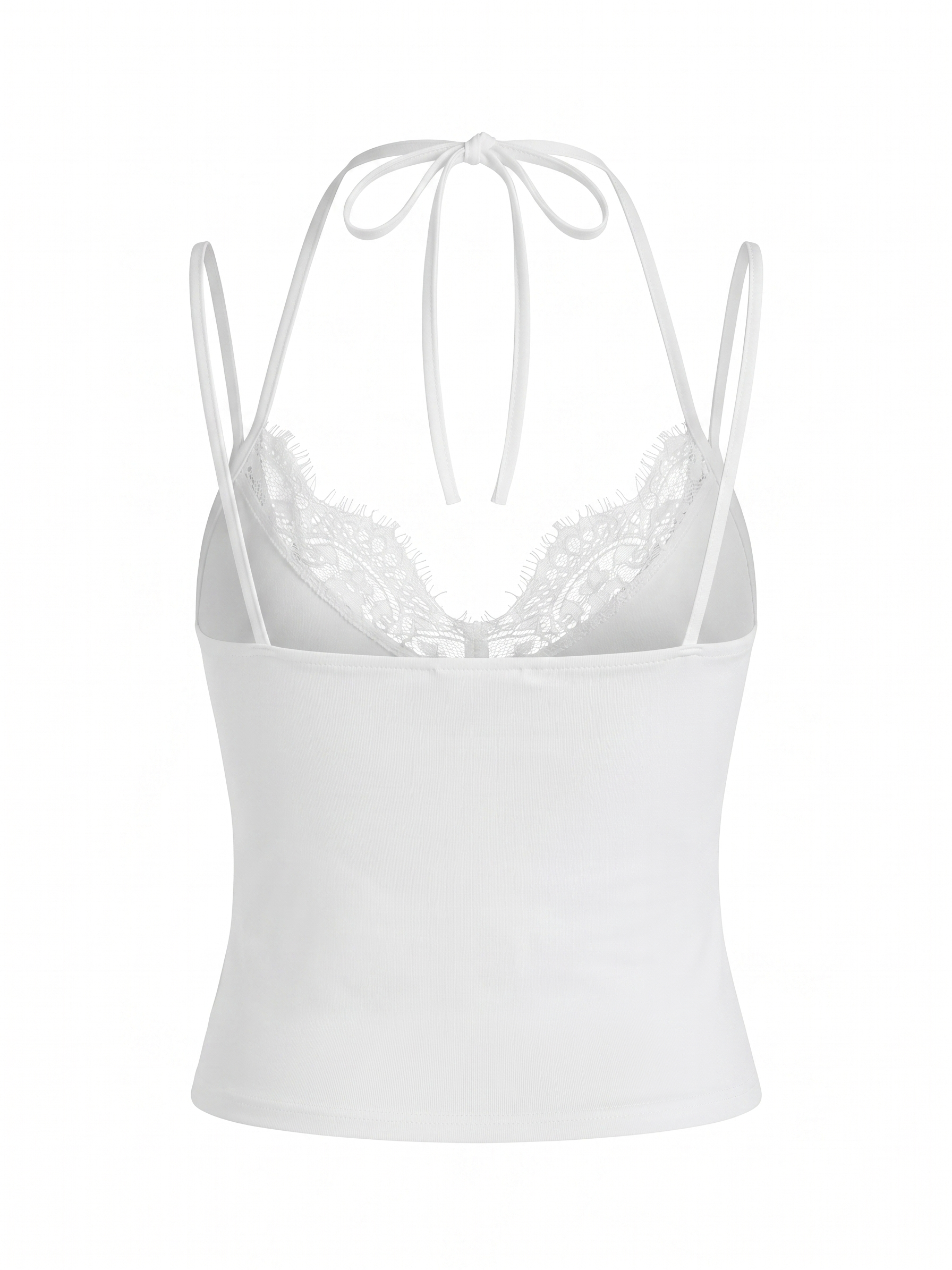 White Lace Detail Top