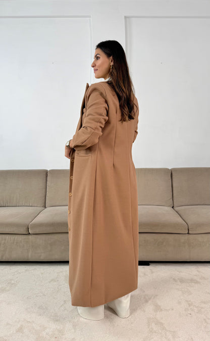 Sobretudo Cintado Camel