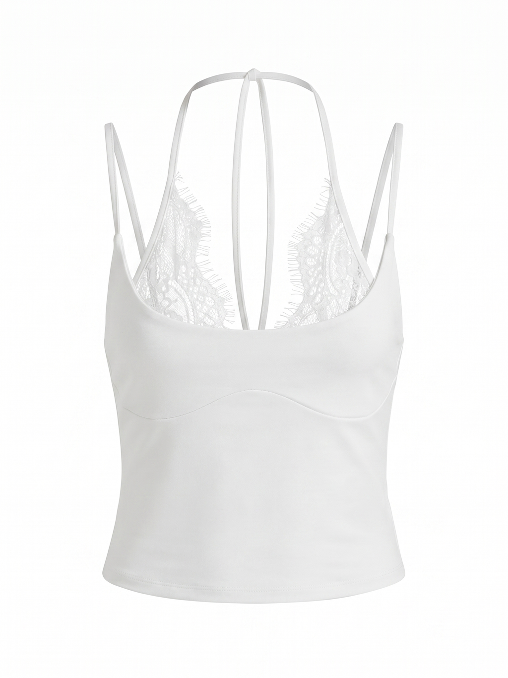 White Lace Detail Top