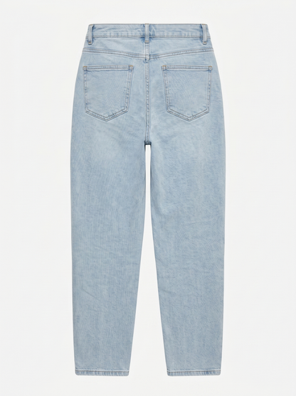 Jean coupe mom en denim clair