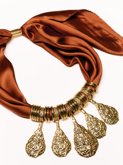 Colar Lenço Terracota