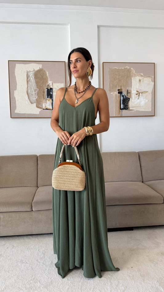 Militärgrünes Vivetta-Kleid
