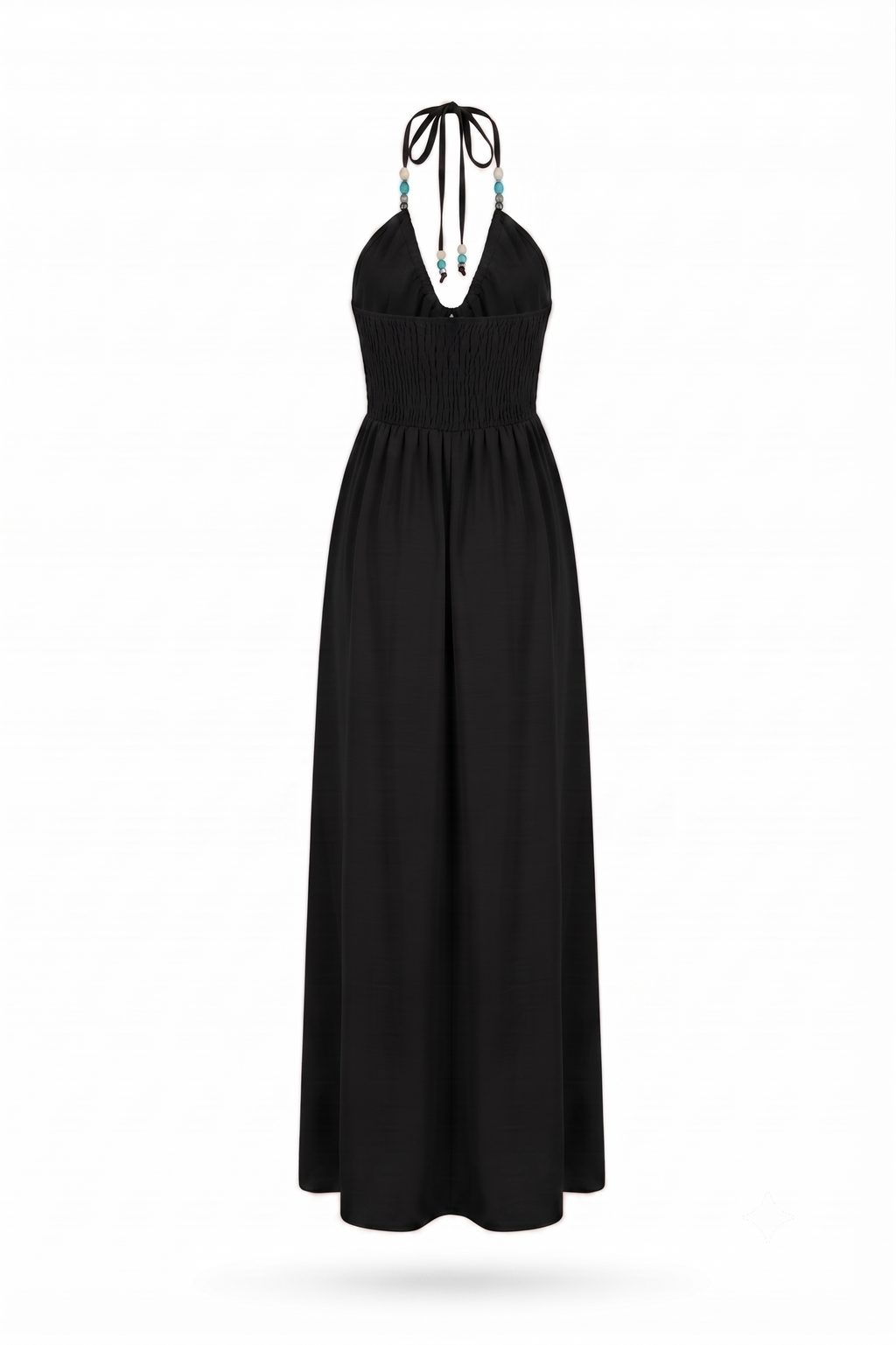 Schwarzes Kleid mit Ausschnitt
