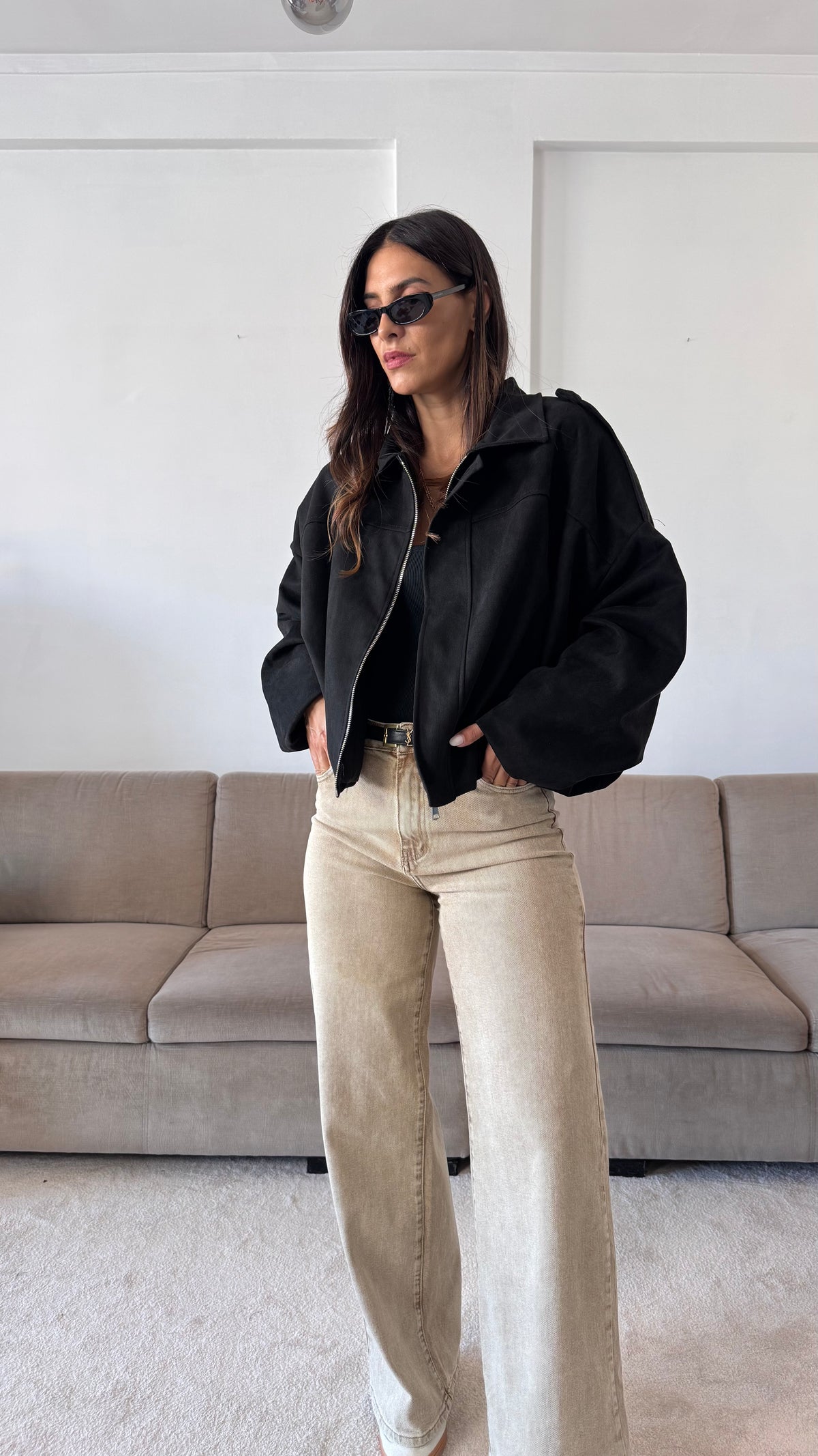 Bomber Pele Pêssego Preto