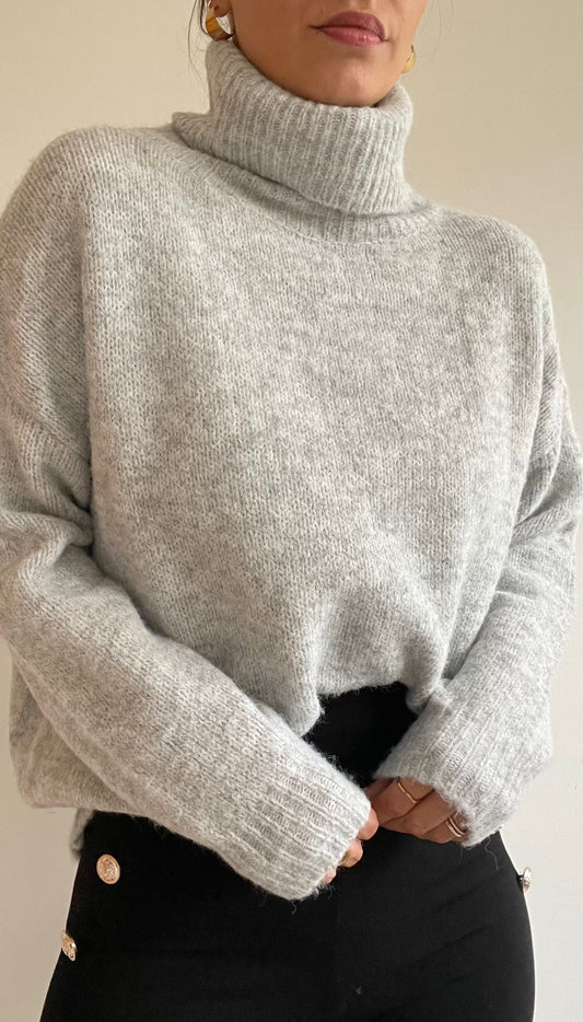 Suéter de cuello alto (12 colores)