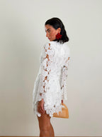 Vestido Crochê Branco
