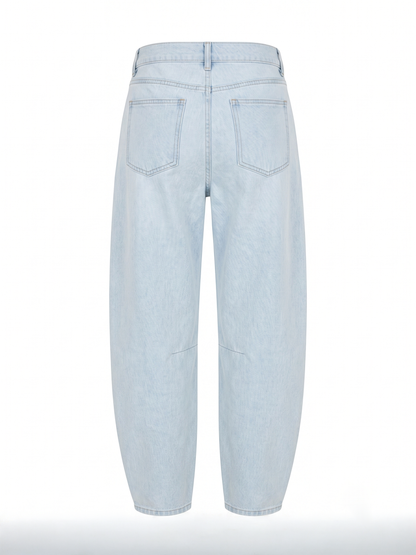 Pantalon en jean ballon bleu clair