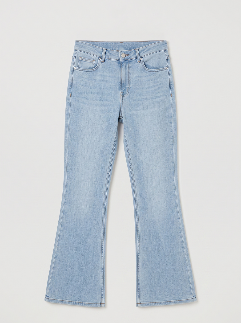 Light Denim Flare Pants