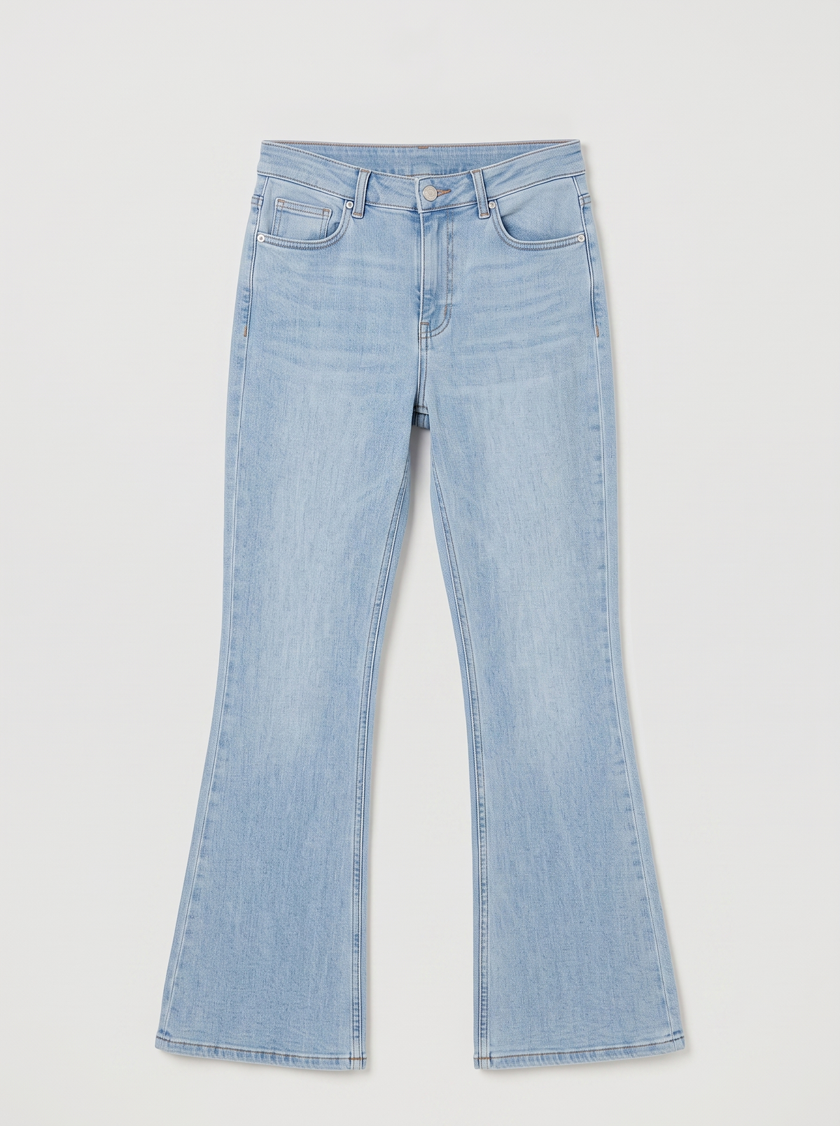 Light Denim Flare Pants