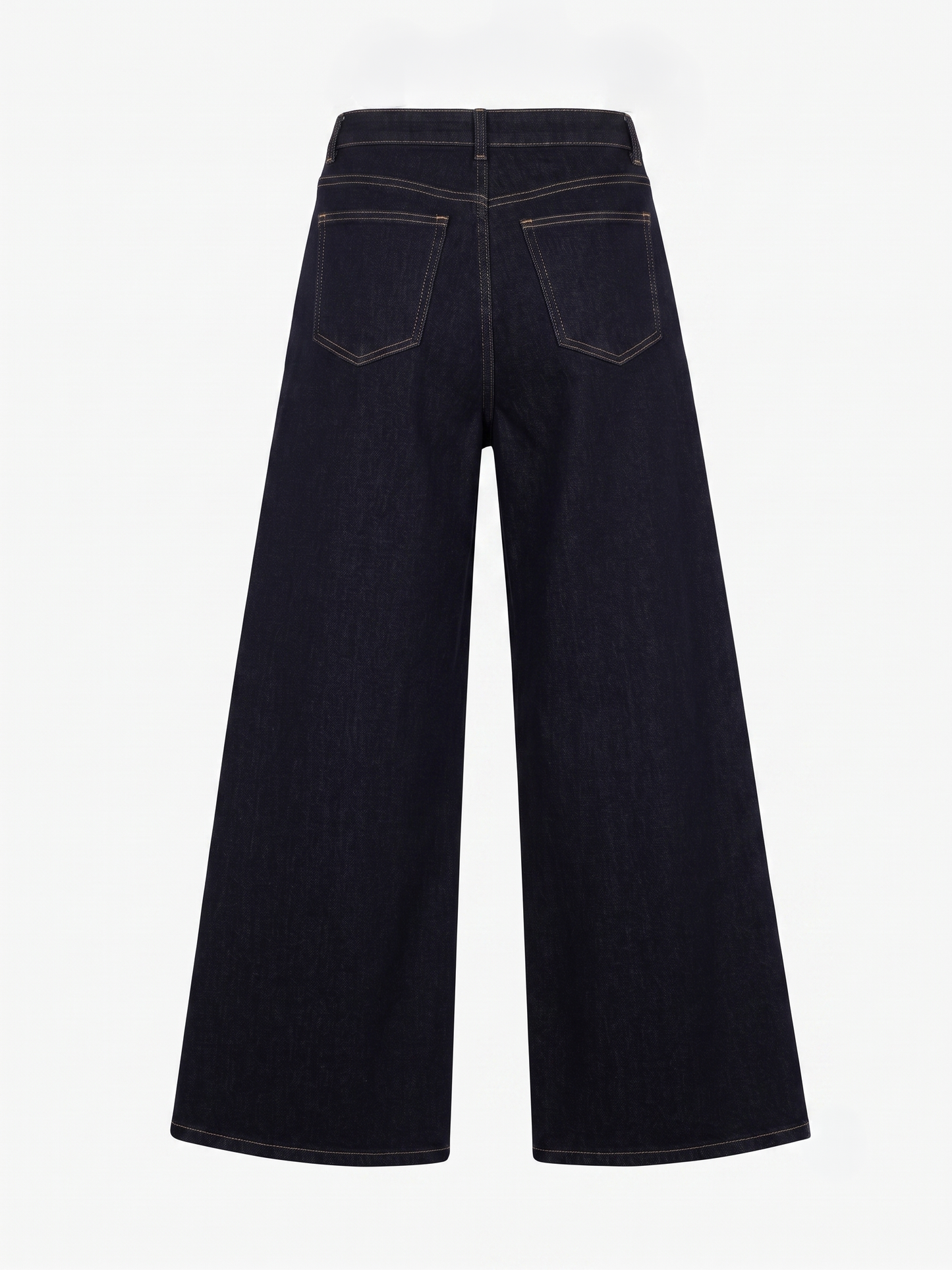 Weit geschnittene Hose ohne Saum, dunkler Denim