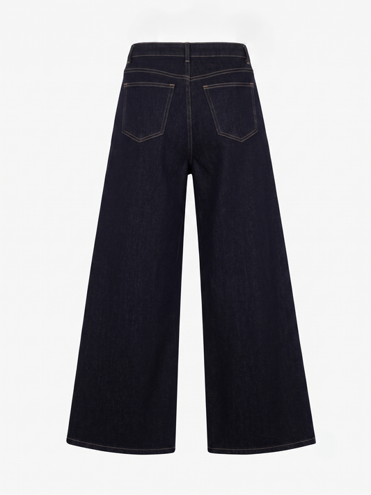 Calças Wide Leg s/Bainha Ganga Escura