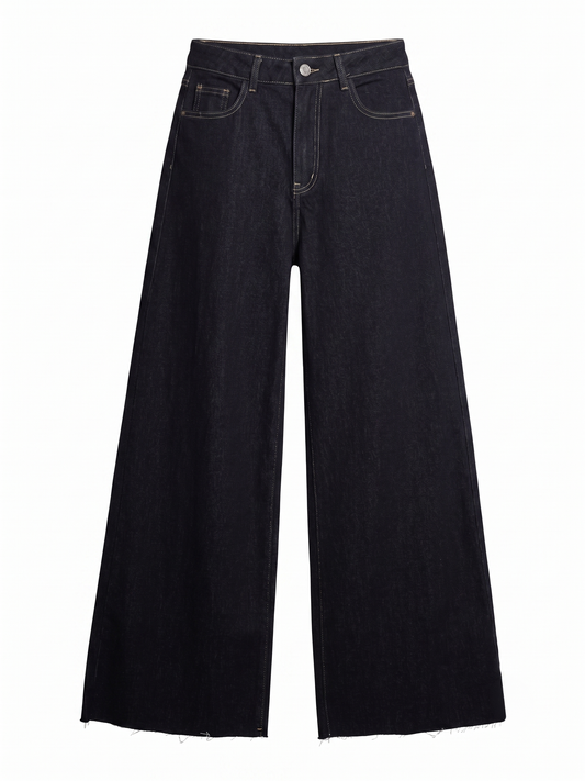 Calças Wide Leg s/Bainha Ganga Escura