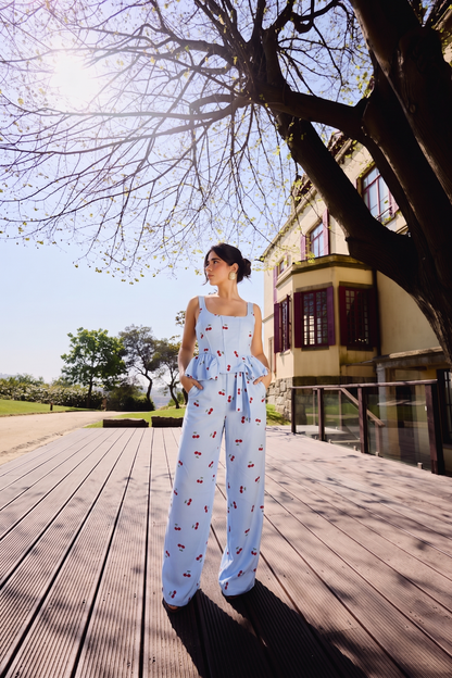 Conjunto Azul Cerejas