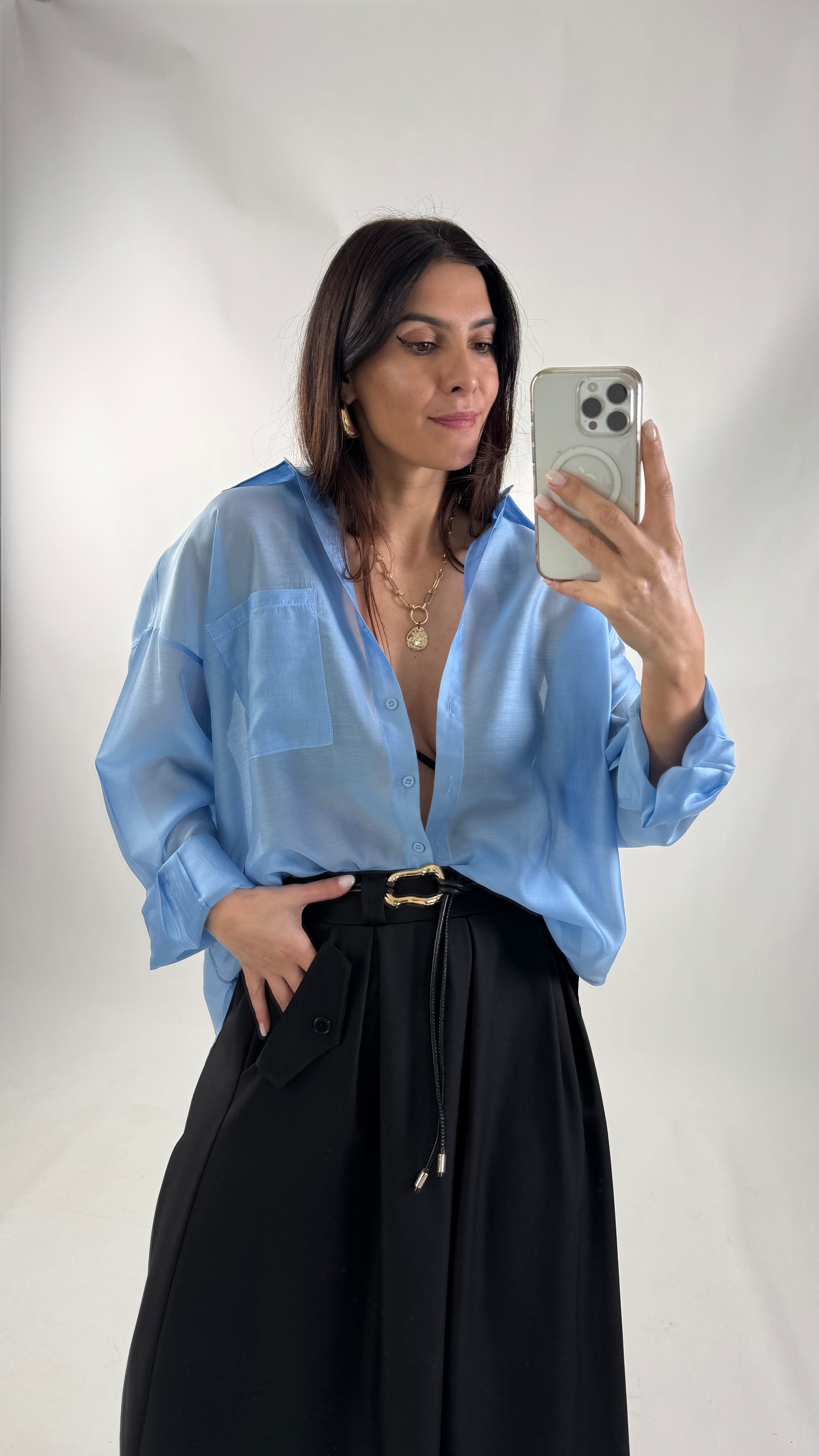 Organza-Ware-Effekt-Shirt