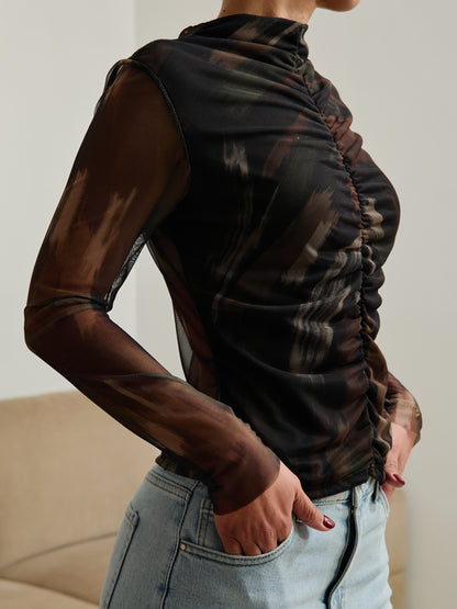 Camisola Transparência Costas Degradê