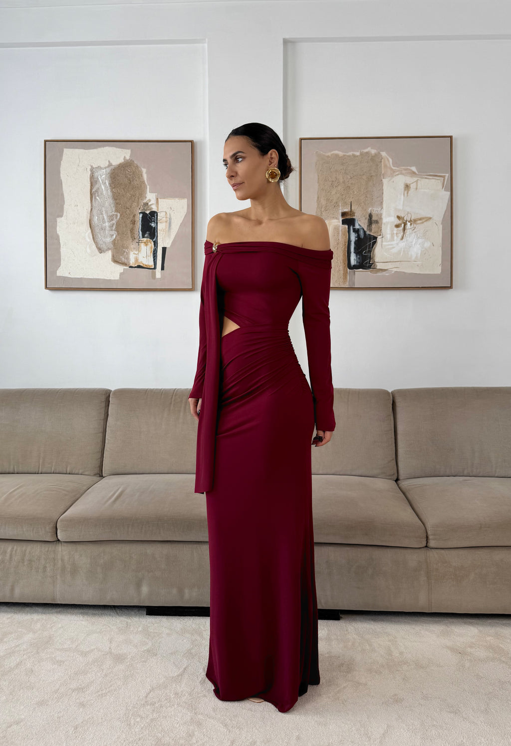 Vestido Comprido Vermelho Cherry