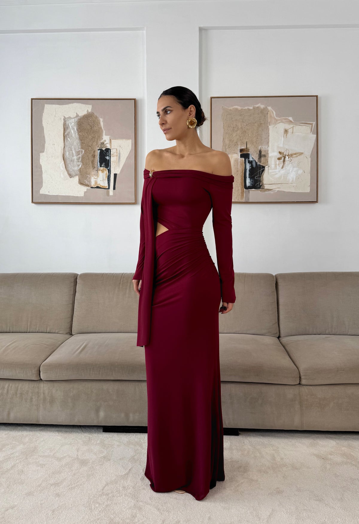 Vestido Comprido Vermelho Cherry