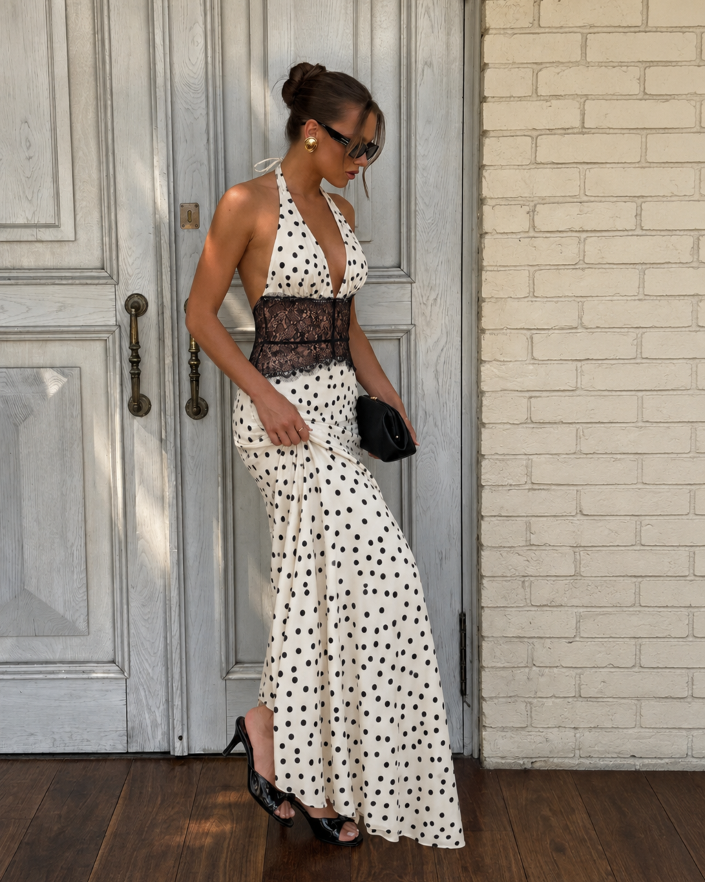 Vestido Detalhe Renda Bolas