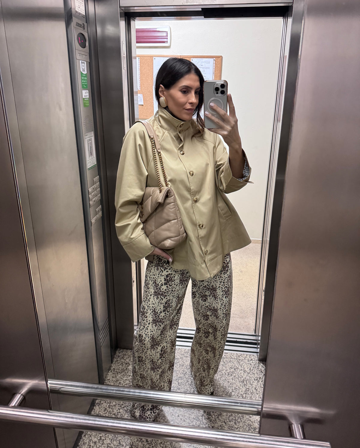 Midi Gabardine  Bege