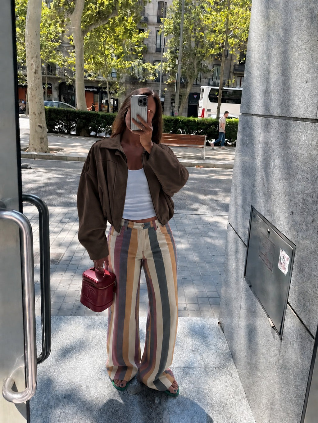 Striped Balloon Jeans