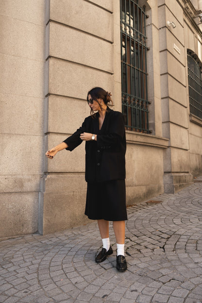 Black Oversized Farmhouse Blazer