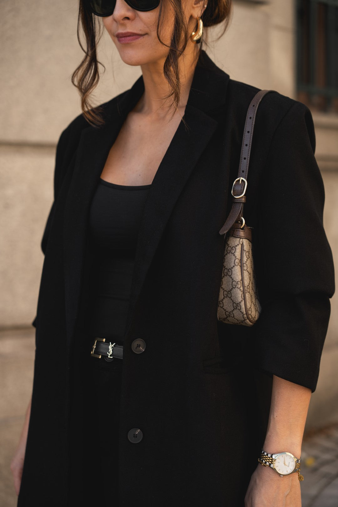 Black Oversized Farmhouse Blazer