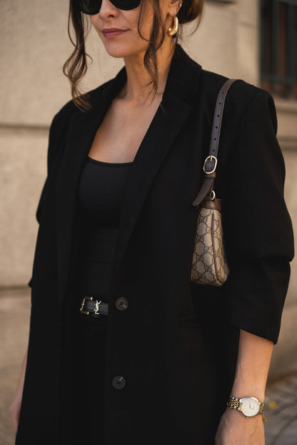 Black Oversized Farmhouse Blazer