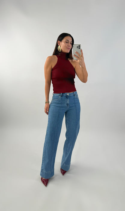 Marine Denim Pants