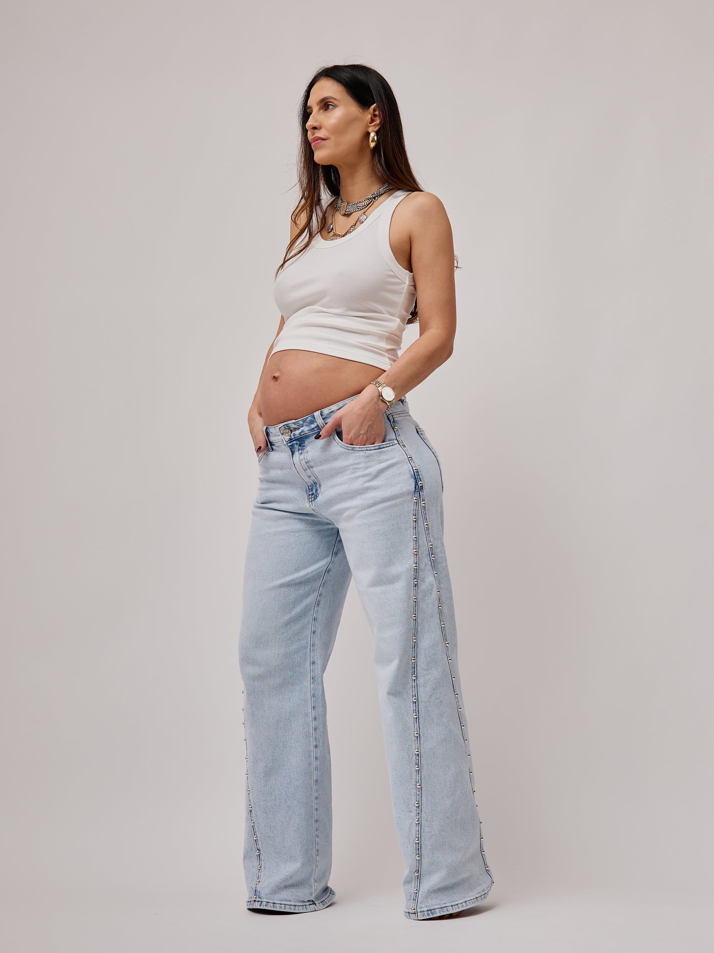 Jeans Tachas Ganga Clara