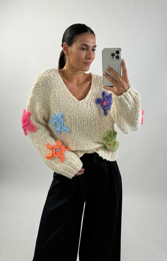 Blumen Pullover