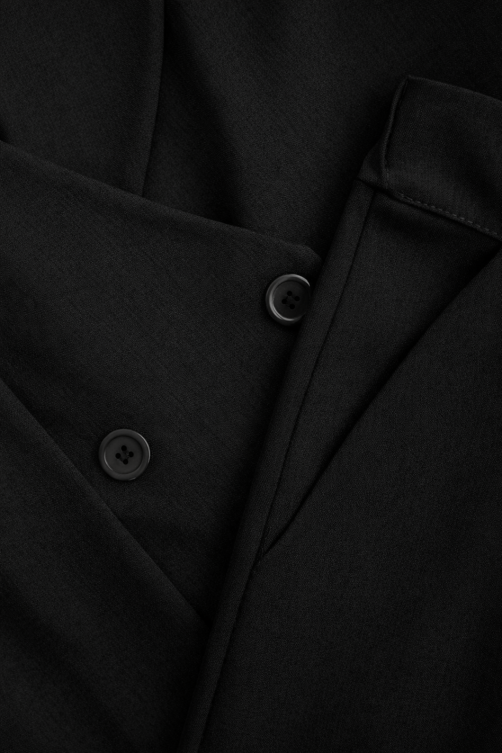 Black Suit with Tie Detail