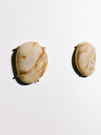 Brincos Ovais Marmorizados
