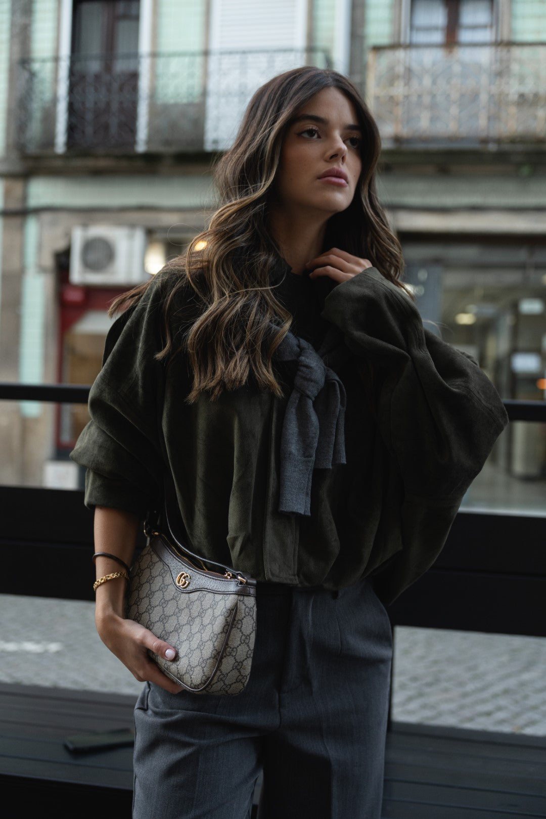 Khaki Green Bomber Jacket