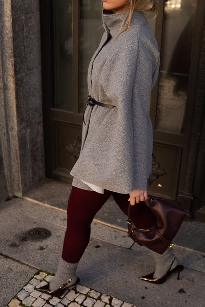 Cape with included belt, Gray