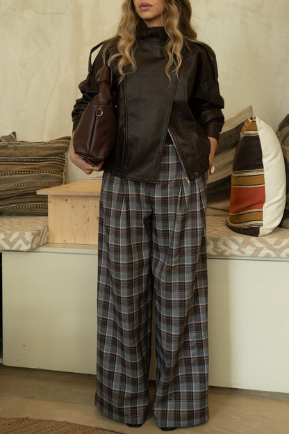 Calças Pantalona Xadrez