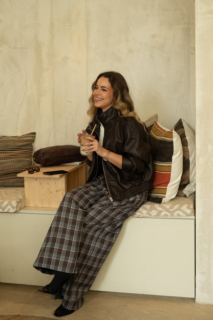 Calças Pantalona Xadrez